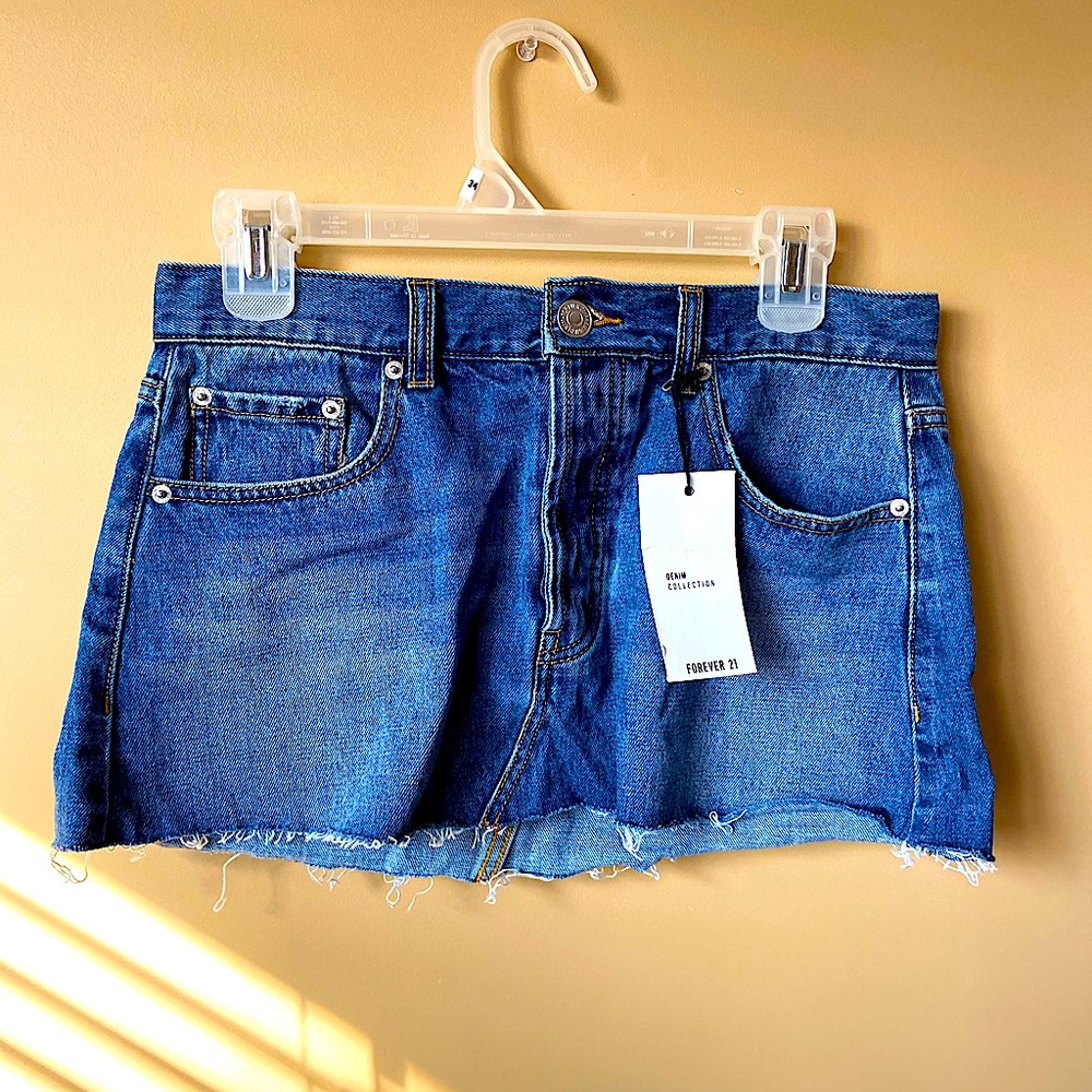 y2k jean mini skirt!